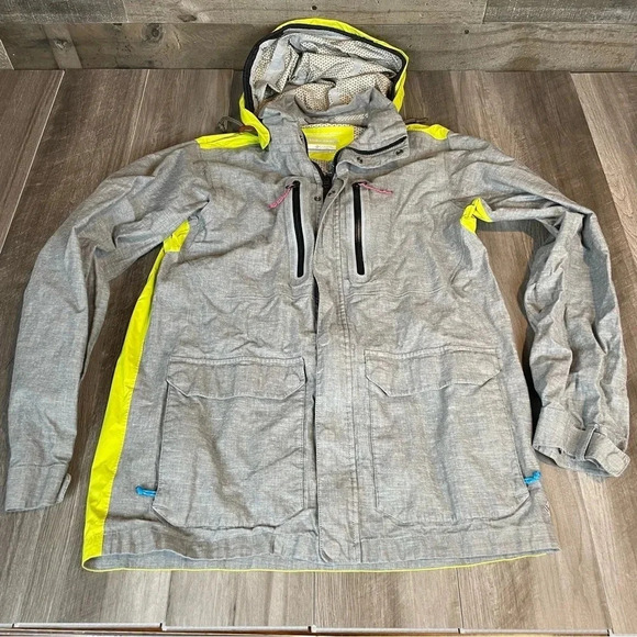 Columbia grey lightweight Omni Wick Omni Tech Hooded jacket size medium - Picture 1 of 7